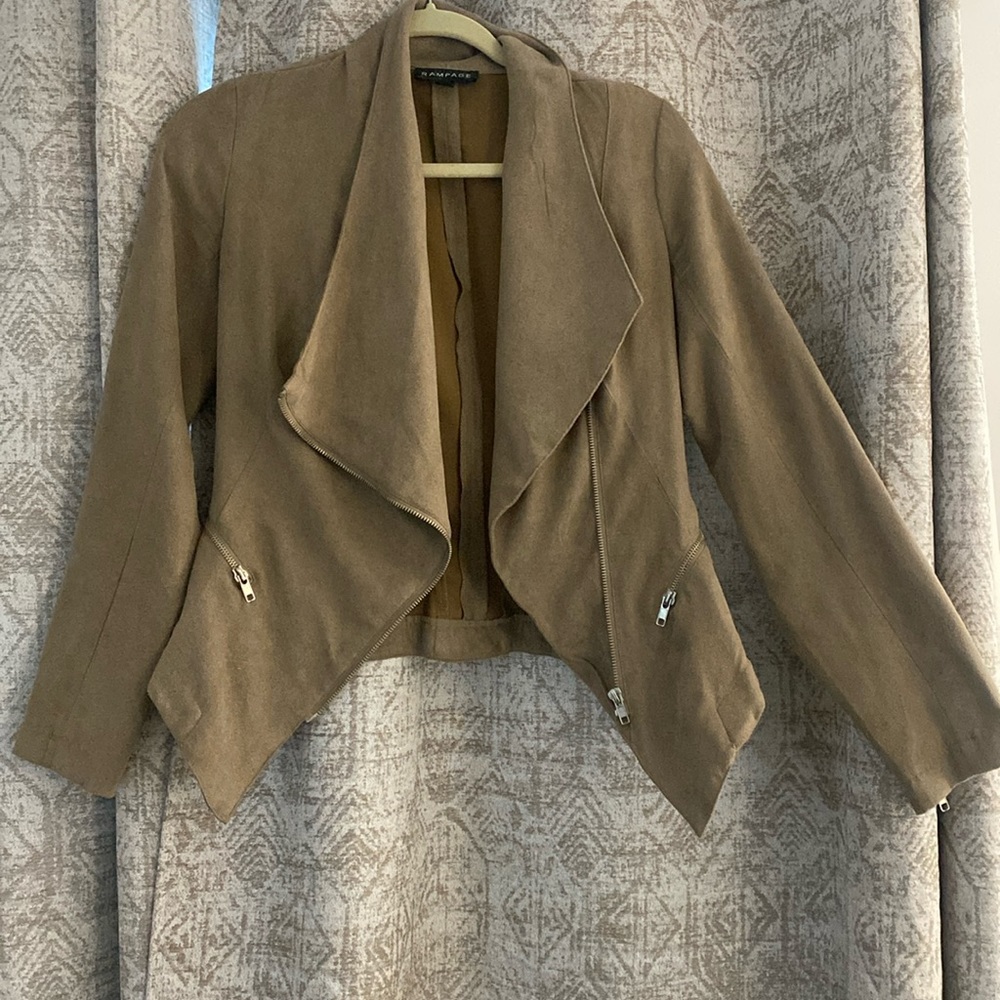Suede beige blazer